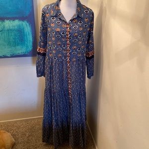Boho & breezy maxi tiered Free People dress. 100% cotton